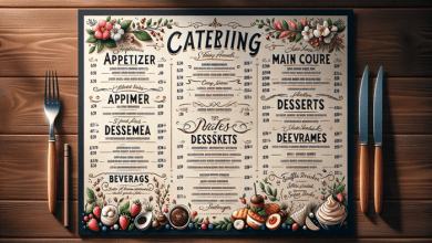 Create a catering menu