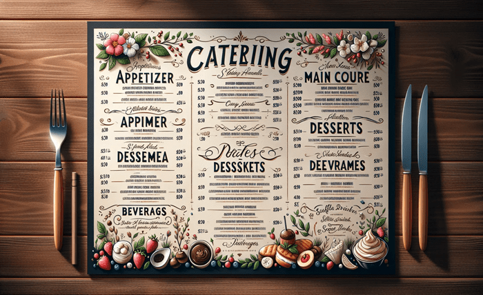 Create a catering menu